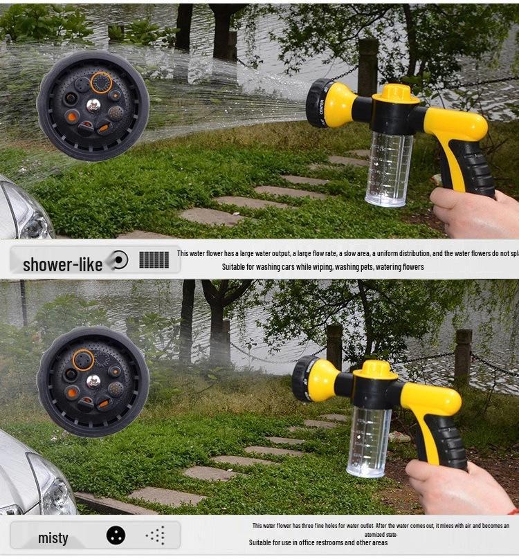 Foam Spray Gun for Car Wash - Multi-Purpose High-Pressure Water Gun with 8 Functions