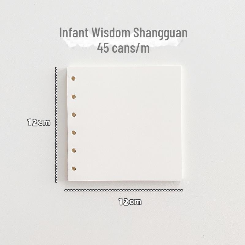 

Бумага для записной книжки формата А7 с квадратным пустым листом и 6 отверстиями