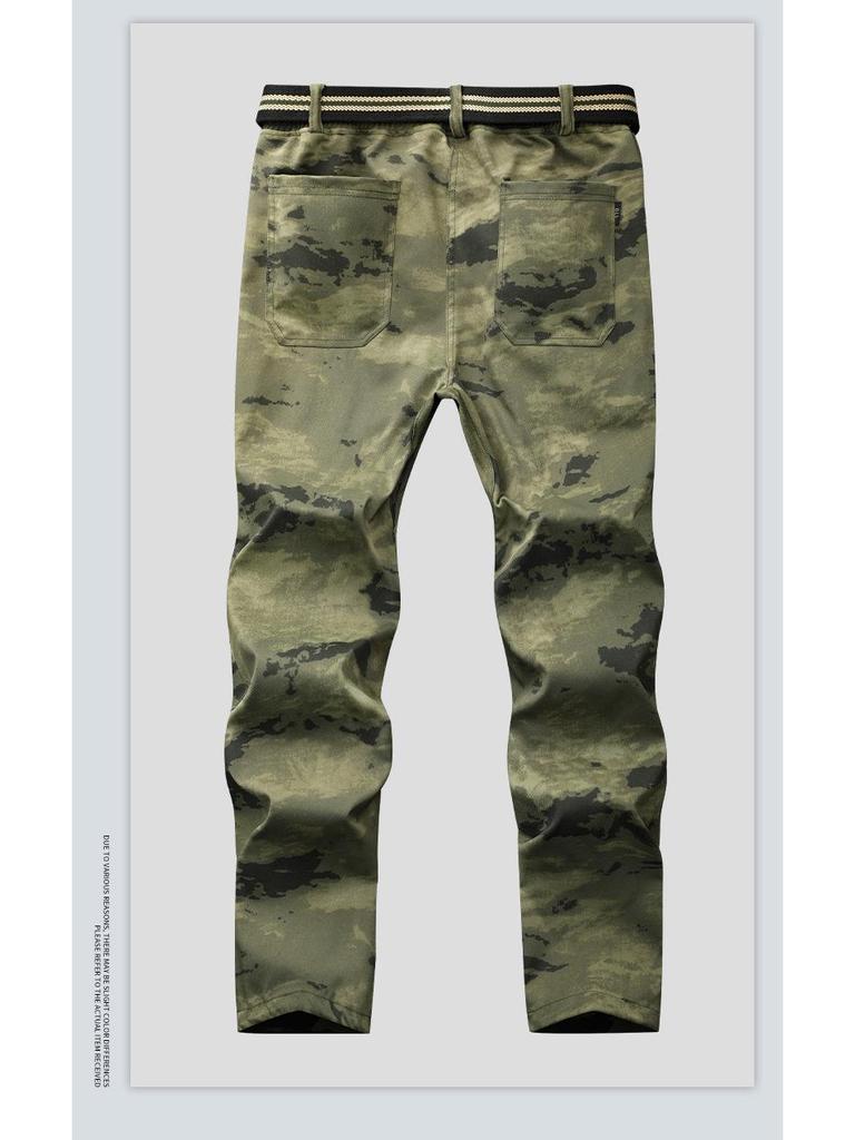 Men's Casual Elastic Camouflage Cargo Joggers - Slim Fit, Loose Fit for Spring & Autumn