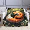 Multiple Sizes Sleeping Fox In Forest Print Blanket Flannel Material Soft Warm for All Seasons Home Outdoor Camping Picnics