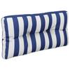 2 Piece Pallet Cushions Blue & White Striped Fabric