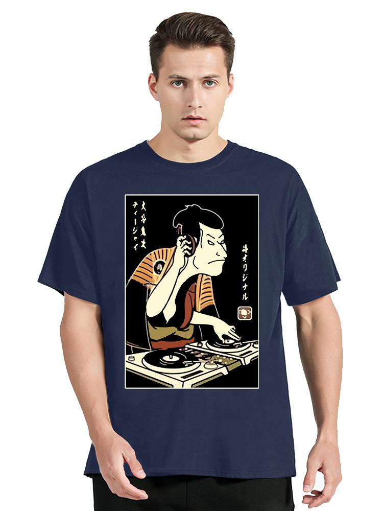 Samurai Dj Tshirt Dj Samurai Graphic Ocollar Cotton T Shirt Fashion Mens Clothing Oversized Tops Summer New Casual Tshirt S