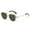 New box metal sunglasses, European and American versatile simple fashion glasses, sunglasses