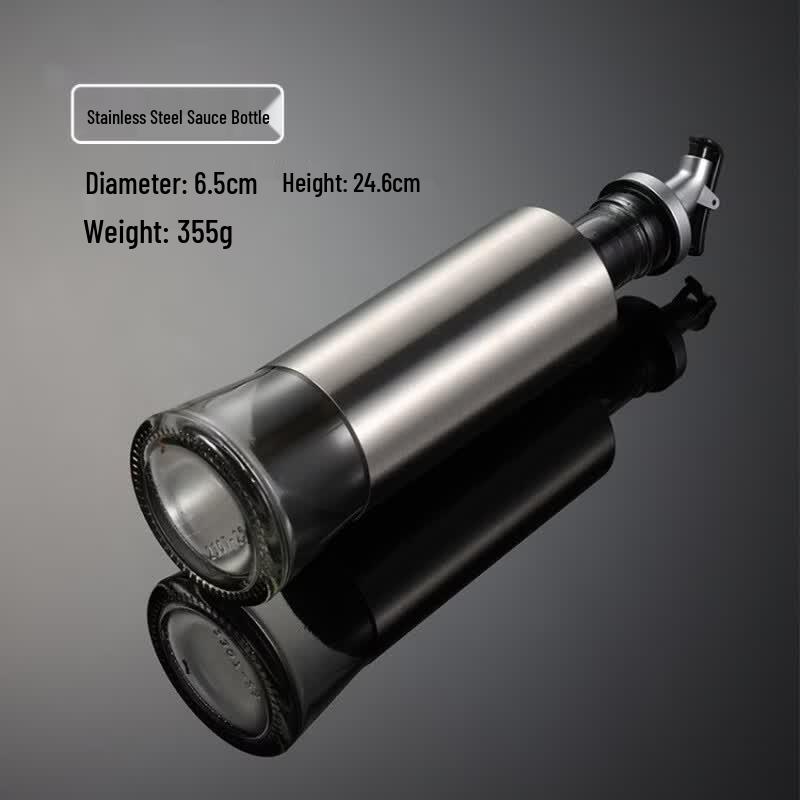 Qianxing 304 Stainless Steel Glass Oil Dispenser