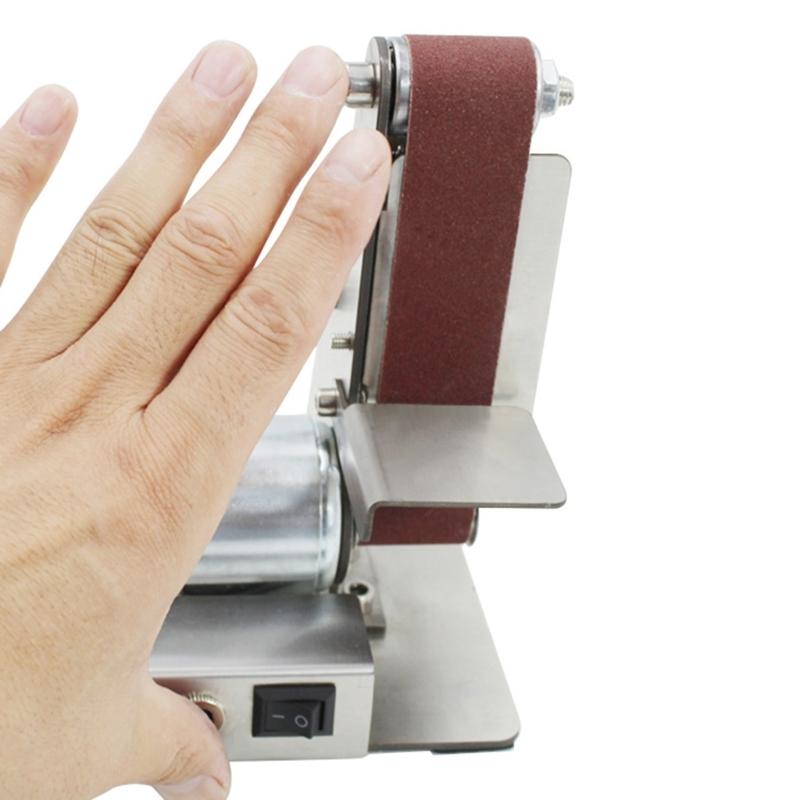 Compact Belt Grinder Small Belt Grinding Tool Simple Operate for Sharpening & Sanding Tasks Featuring 7 Speed Setting