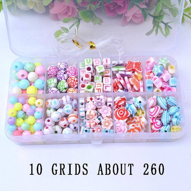 Diy Handmade Beaded Toy With Accessory Set Children Creative 24 Grid Girl Jewelry Making Toys Educational Toys Children Gift