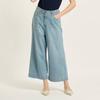 Banded Wide Denim Pants B5f7g380
