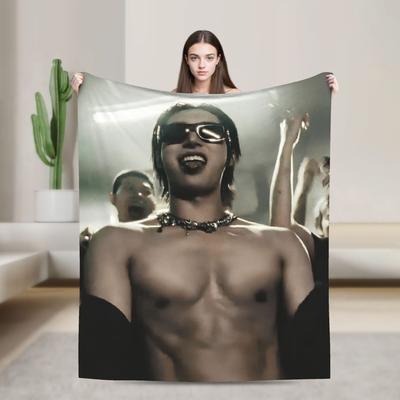 Soft Blankets Decorative Mingi Ateez Cool Throw Blanket  Flannel Bedspread For Couch Bed Print Sofa Bed Cover