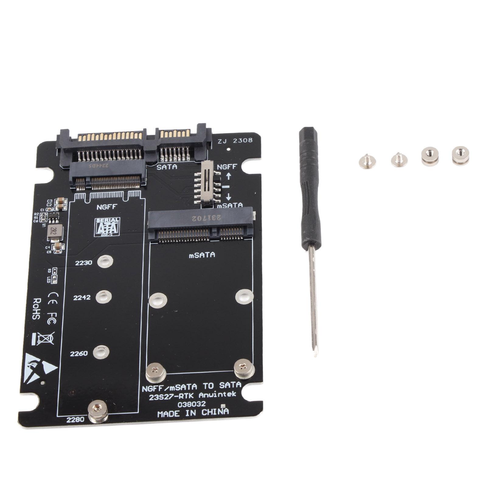 

Адаптер 2 в 1 для перетворення Mini M.2 NGFF та MSATA SSD на жорсткий диск SATA 3.0