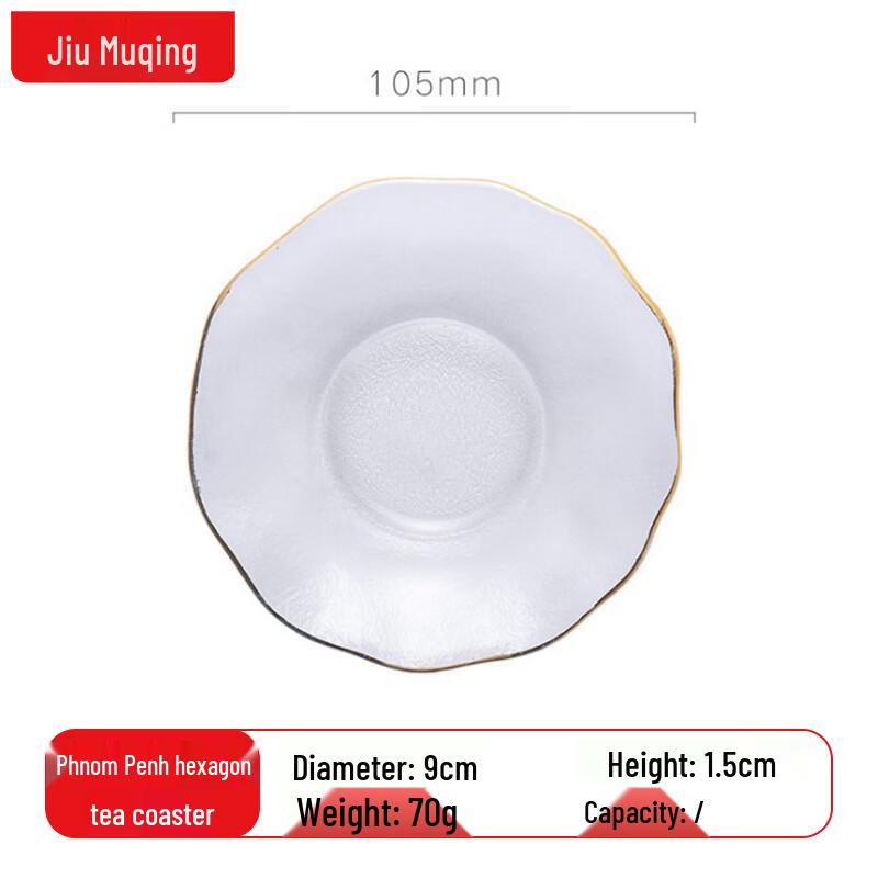 JIUMUQING Glass Teacup Coaster