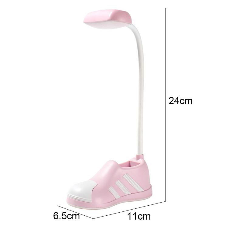 

Креативный милый ботинок гибкая светодиодная настольная лампа для учебы с держателем для телефона прикроватная настольная лампа с регулировкой цвета для детской комнаты студента розовый