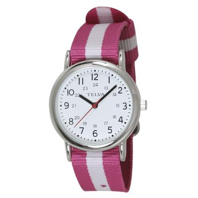 [Clefer] Analog Watch Waterproof Nylon Strap 190307 Women's Pink