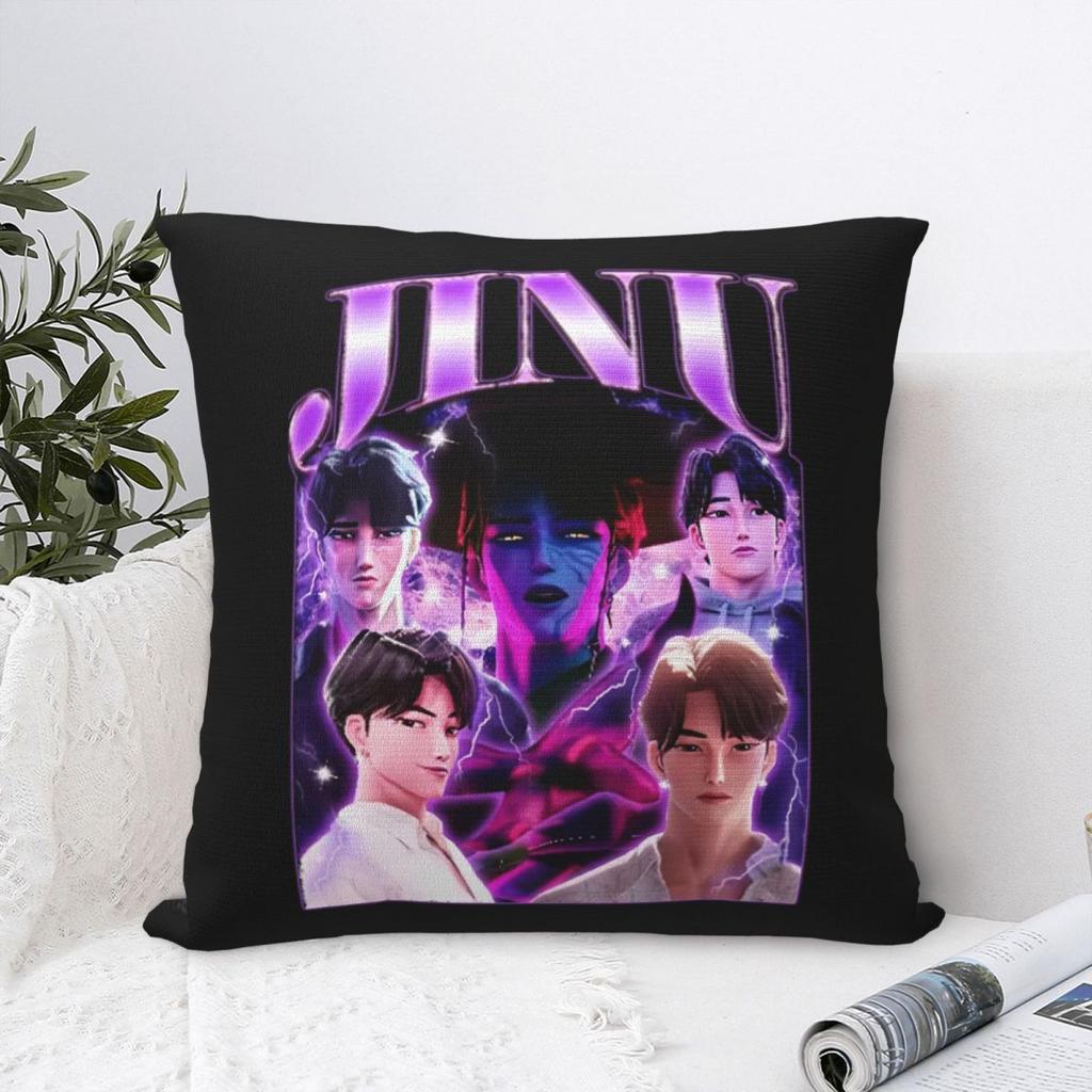 Jinu Kpop Dämonenjäger Vintage 90er Jahre Stil Wurfkissenbezug Polyester Wurfkissen Neuartiger Kissenbezug