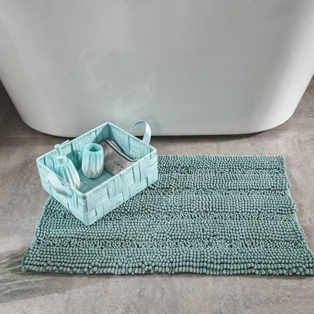 Shaggy Hair Chenille Bath Mat Non-Slip Kitchen Floor Mat Practical Small Carpet  Bedroom