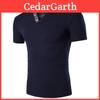 Eye-catching Men's T-shirt Slim Fit Floral V-neck Fashion Tee For Trendy Everyday Looks