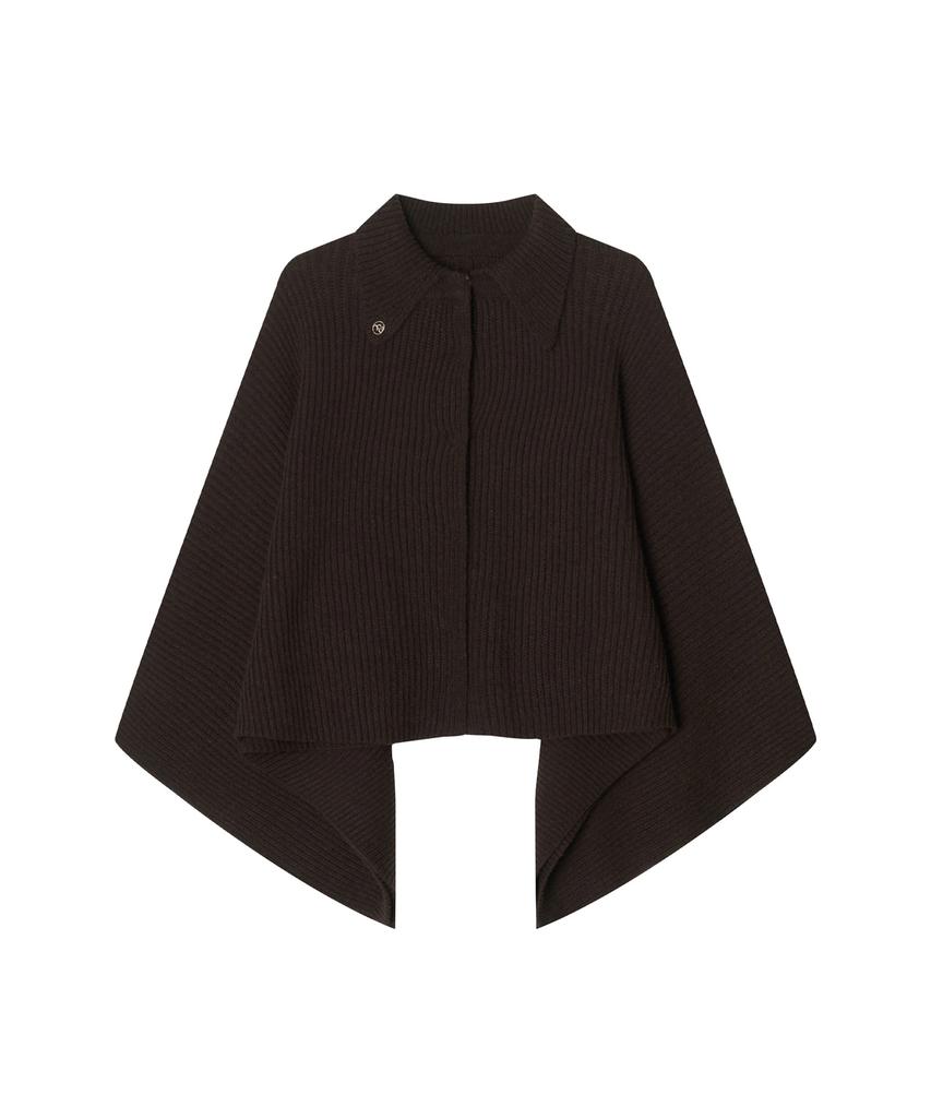 Meibeoyu Roddie Cape Knit Jacket _ Brown