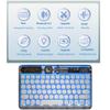 Transparent Wireless Bluetooth-compatible Keyboard Mute Lightweight Portable Compatible For Ipad