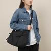 Multiple Pockets Nylon Shoulder Bag Grid Hobo Bag Fashion Bow Crossbody Bag  Outdoor