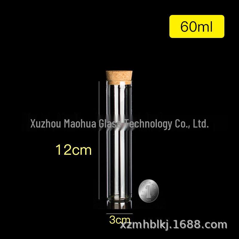 30mm Straight Neck Corked Glass Vial Bottle for Candy & Dispensing