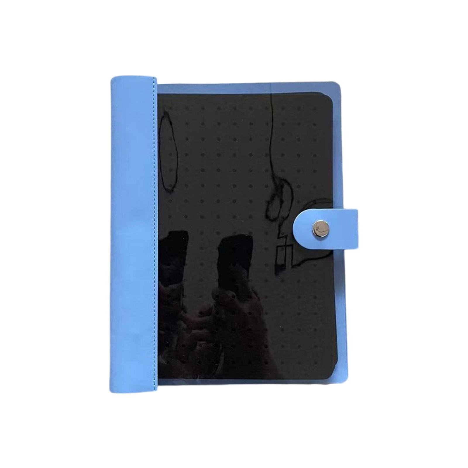 Портативная книга для хранения булавок на 8 страниц, удобный для путешествий органайзер с фетровой текстурой, подходит для хранения брошей и значков светло-синий