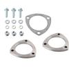Stainless Steel Exhaust Muffler Weld Flange Connection Joint 3-Bolt 2/2.5/3 Inch with Gasket for Automotive Aftermarket