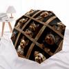 Fantasia Yorkshire Terrier, ombrello pieghevole automatico, design portatile e pieghevole, 8 stecche, un regalo di Natale o di compleanno.