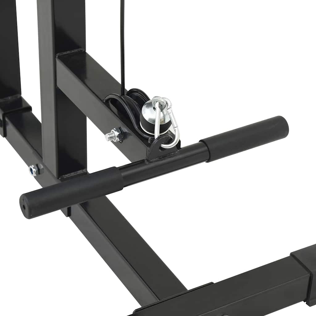 Lat Pulldown Machine Black 110 X 70 X 187 Cm