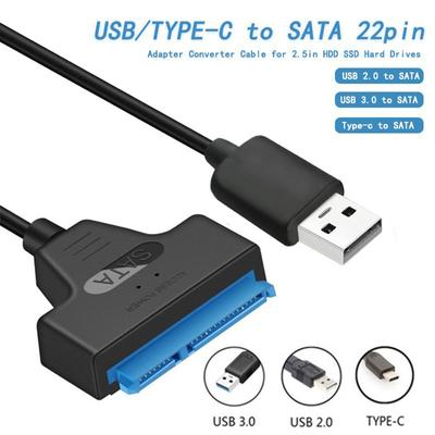 Καλώδιο Προσαρμογέα Σκληρού Δίσκου USB 3.0 σε SATA Μετατροπέας Τύπου-C σε SATA Εξωτερικός Σκληρός Δίσκος 2,5 ιντσών Με