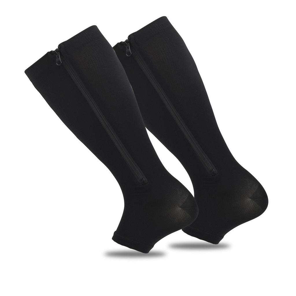 Zipper Compression Running Socks: Cross-Border Sports, Calf Support