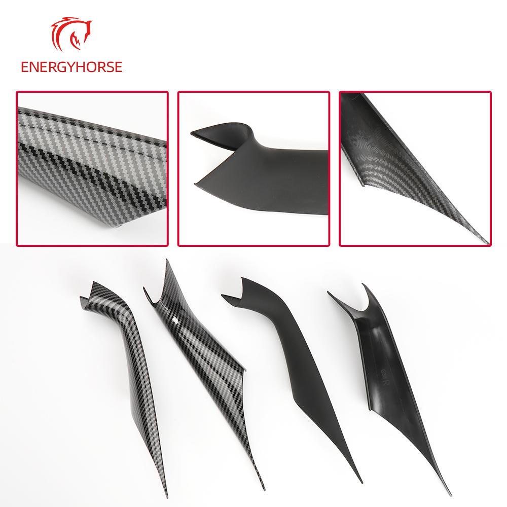 Stylingové kryty klik dveří interiéru, lišty, samolepky na misky dveří, dekorace pro BMW řady 5 G30, uhlíkové vlákno