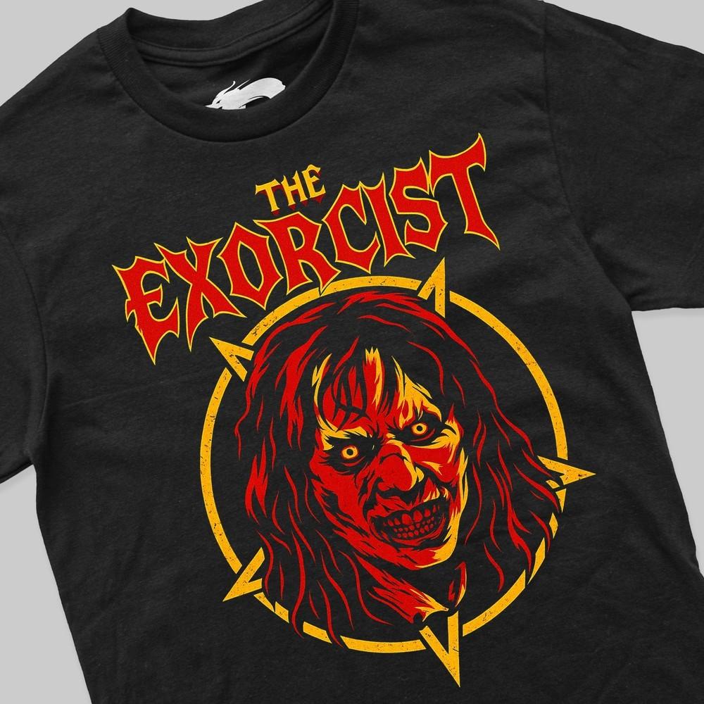 

Пазузу Экзорцист Ретро Ужасы Хэллоуин Футболка 80-е 90-е 70-е Подарок Киноманам L