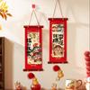 1 Pair Cartoon Pattern Spring Festival Couplet Blessing Words Wall Pendant  Office