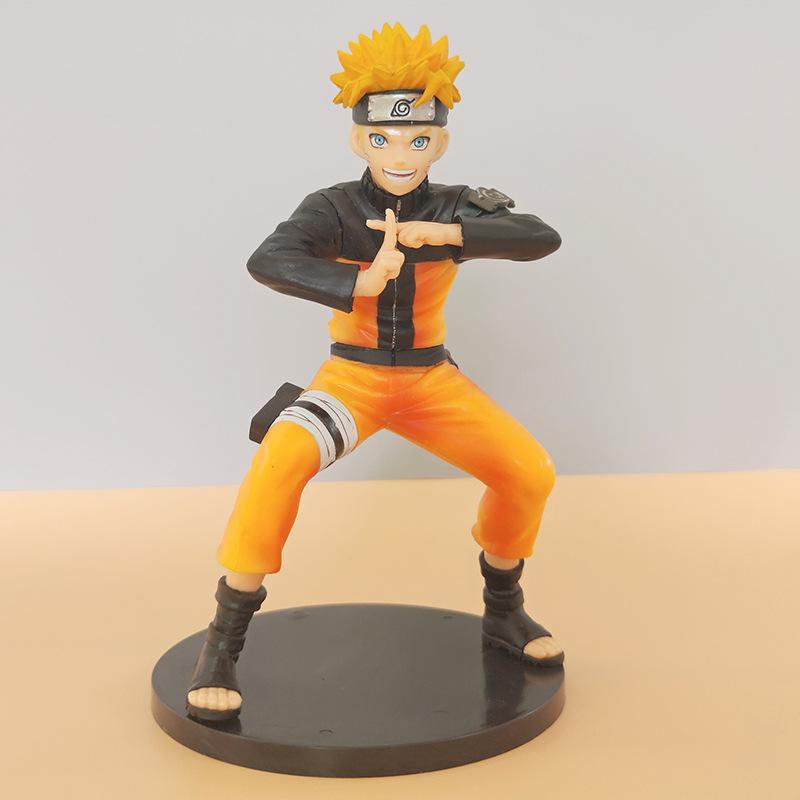 1pc Anime Naruto Action Desktop Figurine Uzumaki Naruto Kakashi Sasuke Combat Form Doll Anime Figurine Children's Gift