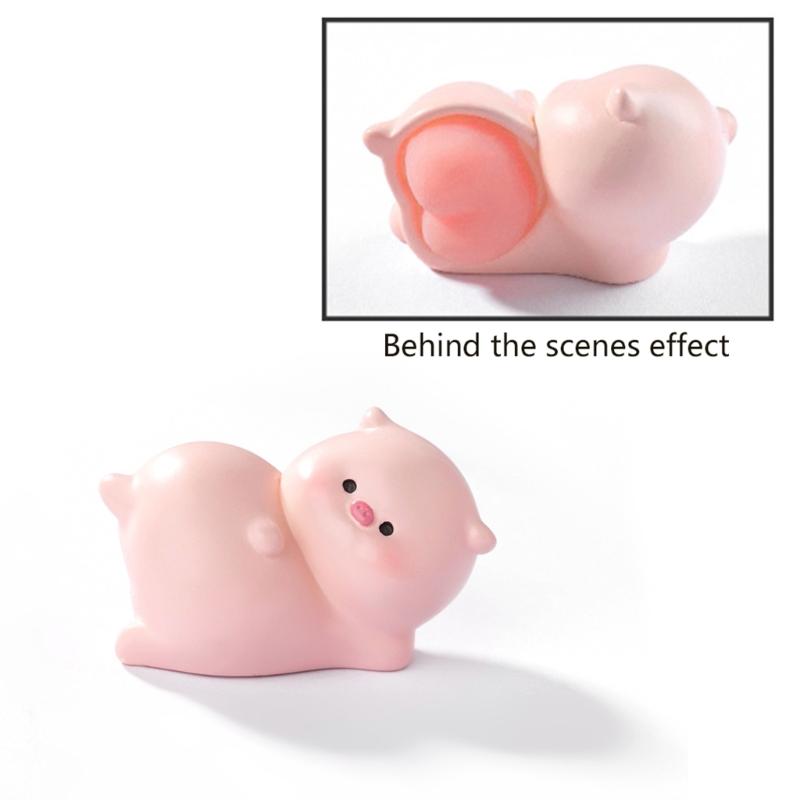 Whimsically Pig Sculpture Soft Butt Figurine Miniature Desk Ornamentation For Cute Decorations And Collectors Gift