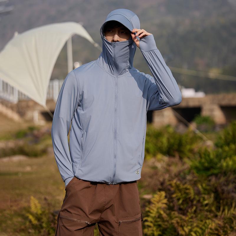 Ice silk sunscreen clothing Women's cloud original yarn Ice feeling UPF50 + sunscreen clothing UV protection removable brim skin clothing