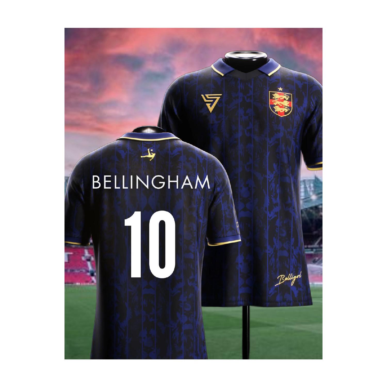 

Футбольная майка специального дизайна England Bellingham из дышащей полиэфирной ткани Футбольная майка S синий белл