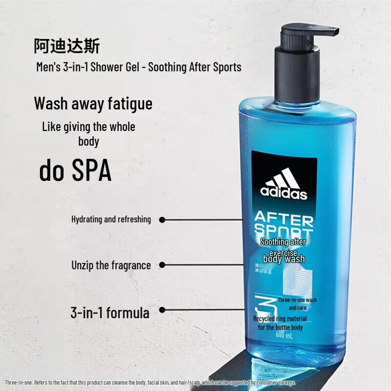 Adidas Men's 3-in-1 Post-Sport Soothe Shower Gel