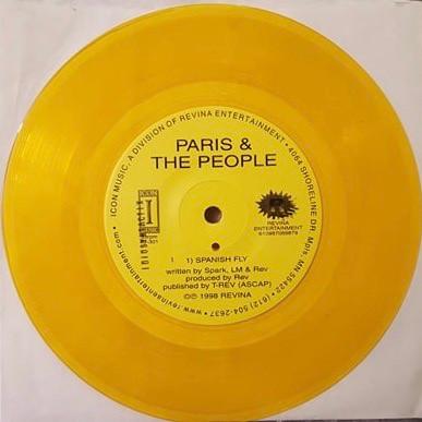 

7inch Record PARIS THE PEOPLE Y Spanish Fly Sad Sam HAOMOE IM102 Icon Music 1998 US Pop Used