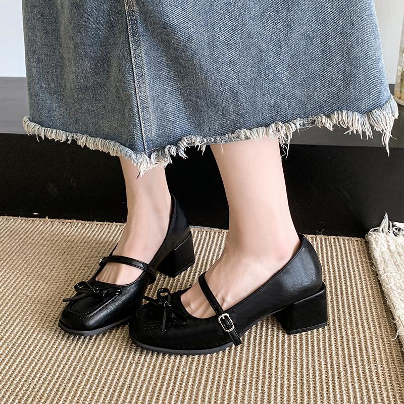 

Fashion Spring Autumn New Style Luxury Shoes Fashion Shallow Round Toe Mid Heel Shoes Ladies Elegant Outdoor Single Pump Shoes Zapatos 35 чёрный
