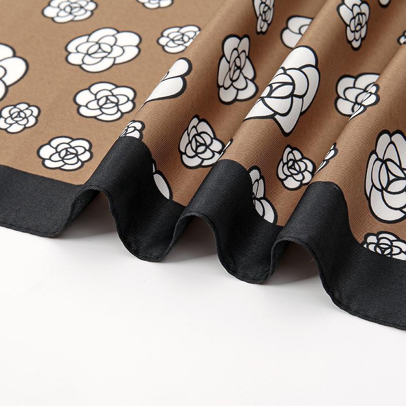 90*90cm Imitation Silk Square Scarf Printed Foulard Shawl Innovative Design Pattern Turban Polyster Headband Islamic Hijabs