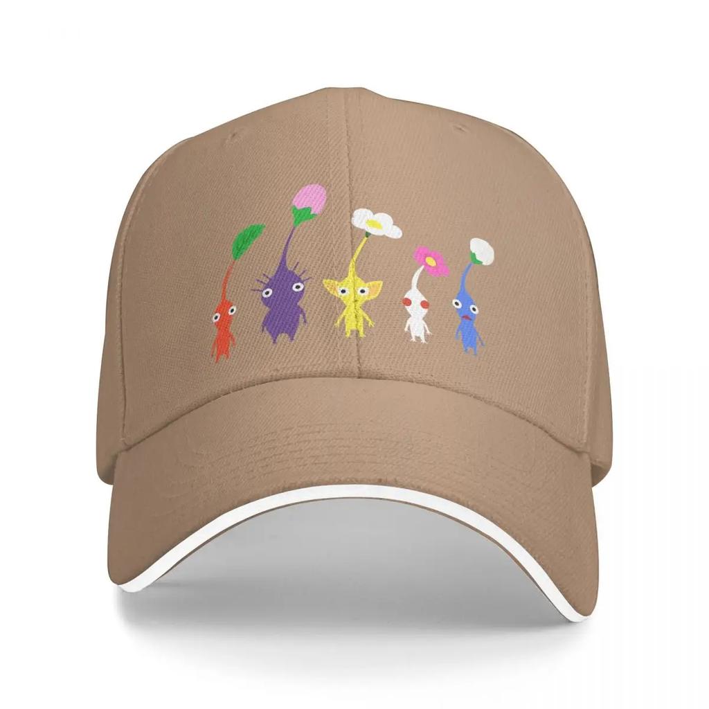 Cute Pattern Blue Pikmin Game Multicolor Hat Peaked Womens Cap Personalized Visor Cycling Hats