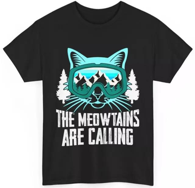 

Ski Shirt The Meowtains Are Calling Tshirt Skiing Loves Women Men Shirt Unisex T-Shirt M