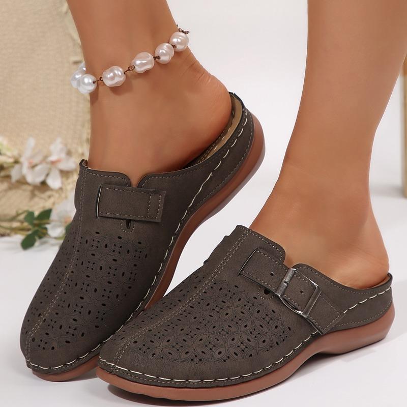 New Spring and Summer Bag Head Slippers Women's Platform Sandals Large Size Casual Bag Head Empty Half Drag Lazy Shoes