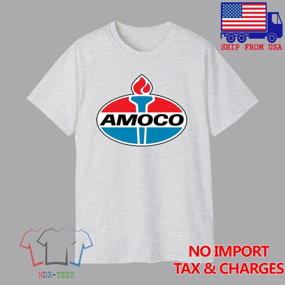 Amoco Oil Racing Car Motorcycle Men#039;s Grey  Size S5XL Unisex T-Shirt S