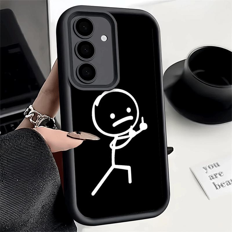 Phone Case for Samsung Galaxy A17 A16 A15 A14 A13 Funny Stickman Matchman A56 A36 A26 A55 A35 A25 A54 A34 A24 A53 A33 A23 A07 A0