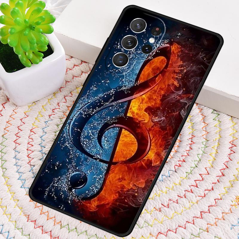Piano Keys Music TPU Phone Case For Samsung Galaxy Note 10 Pro S26 S25 S24 S23 S22 Ultra Plus S21 FE S20 Shockproof Cover