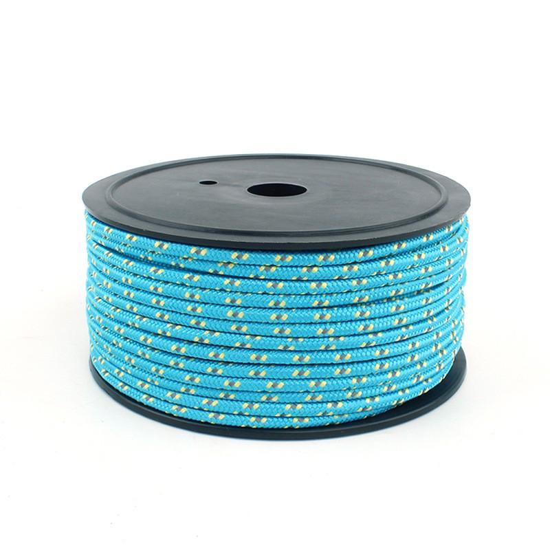 5mm Thick Reflective Outdoor Rope 50m Camping Tent Guy Line Windproof Tie Down Tarp Canopy Laundry