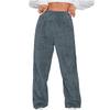 Women's Fashionable Relaxed-Fit Trousers Sporty Fleece-Lined Solid-Colour Cuffed Trousers