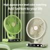 Desktop Portable Handheld Fan,2000Mah Rechargeable Fan Features Five Speed Settings, Night Light Option, And a Digital Display
