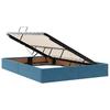 Storage Bed with Mattress Dark Blue 140 x 200 cm Velvet